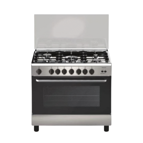 فرن غاز سوبر جنرال 5 عيون 90×60 سم استيل تركي KSGC9501