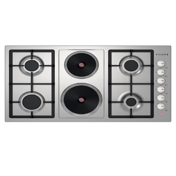 سطح بومبي بلت ان غاز 90 سم 4 شعلة + 2 عین كھرباء اشعال سریع P90GEC