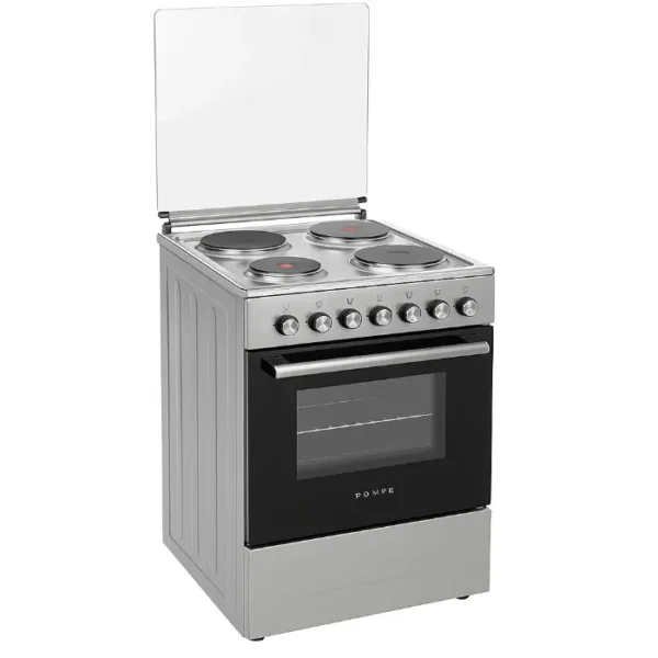 فرن غاز بومبي كهربائي اربع عيون حجر 60*60 سم – ستيل – PF60H