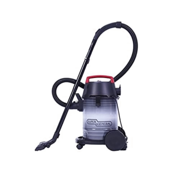 مكنسة كهربائية سوبر جنرال للتنظيف رطب و جاف ، لون أسود   KSGVC2001WD